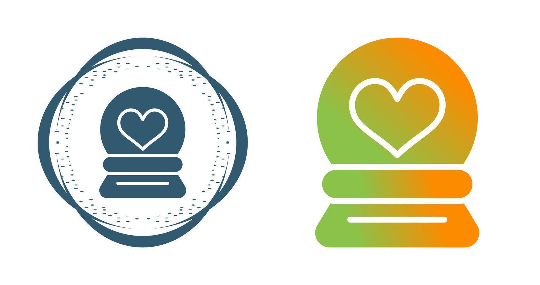 Love Snow Globe Vector Icon