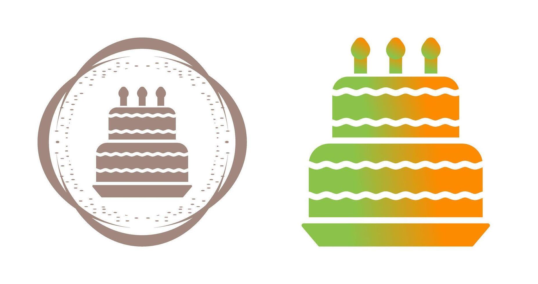 icono de vector de pastel de cumpleaños