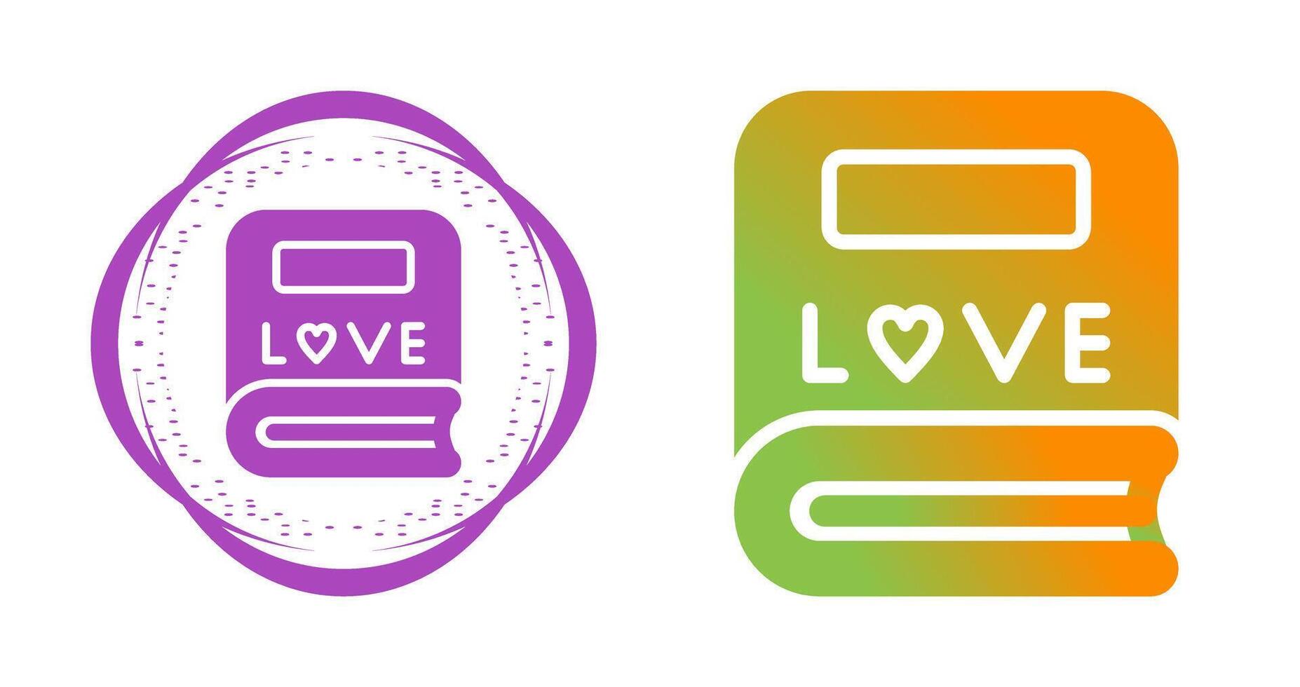 Love story book Vector Icon