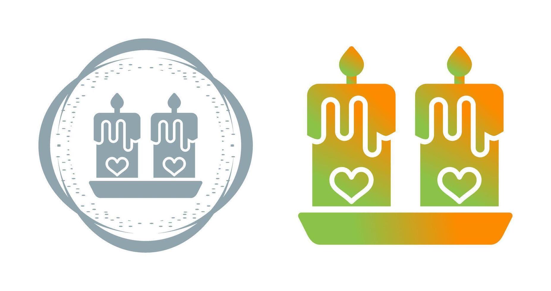 Love candles Vector Icon