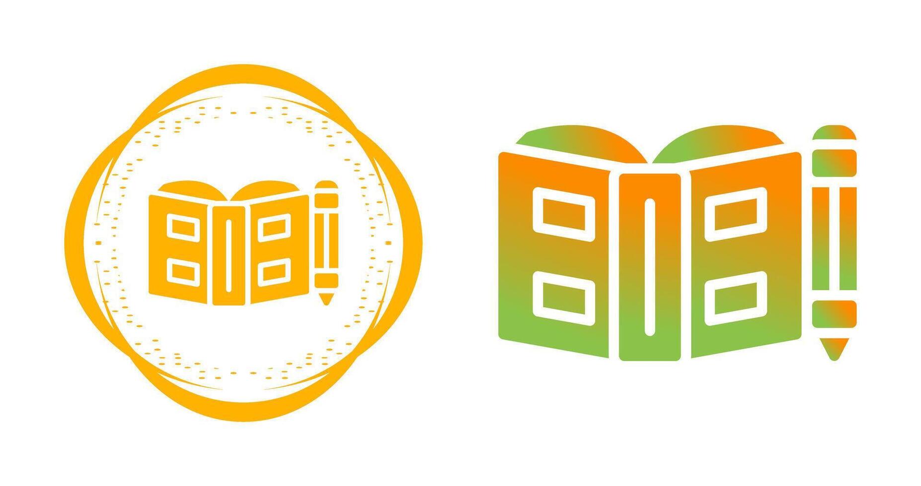 Open book with pen Vector Icon