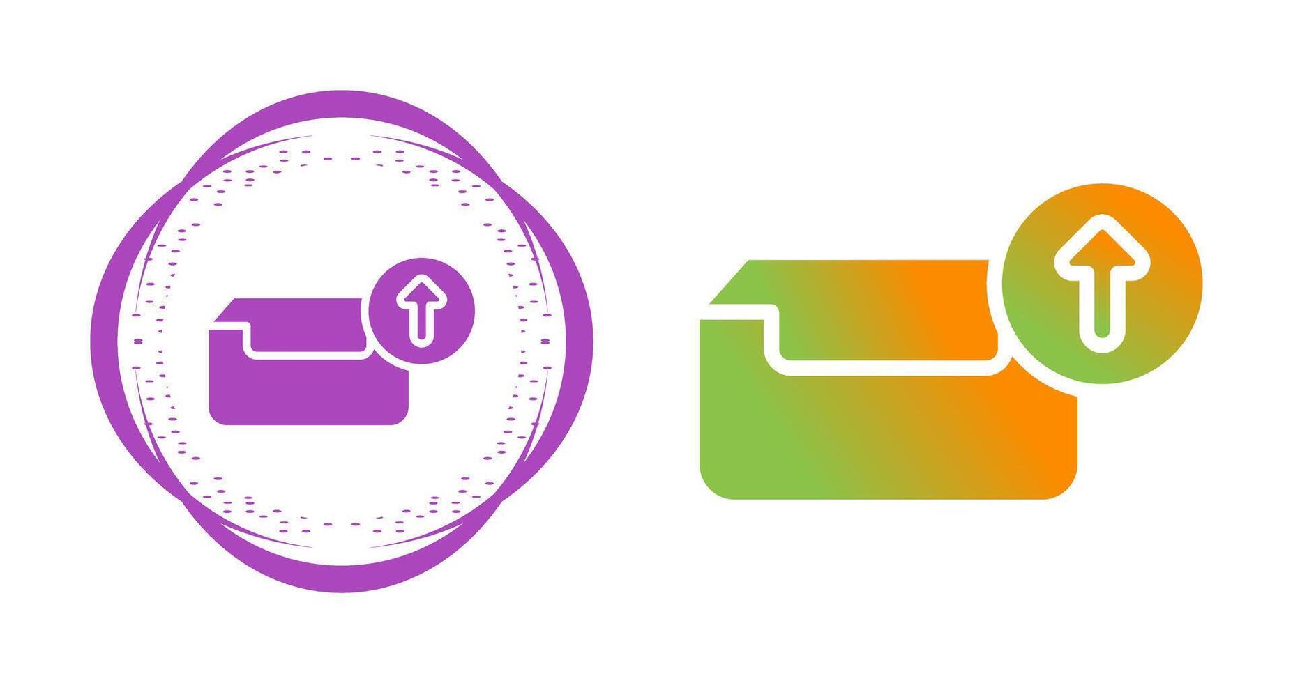 Outbox with arrow Vector Icon