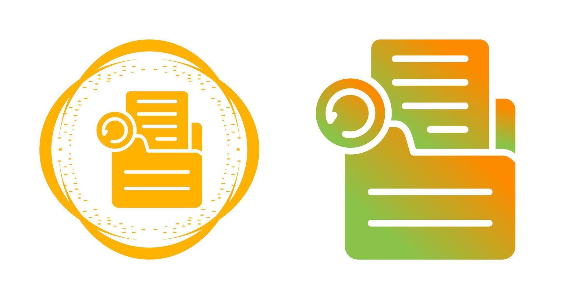 Document Undo Vector Icon