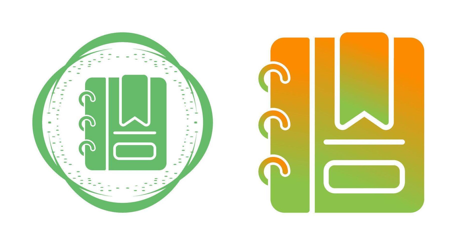 Writing pad with bookmark Vector Icon