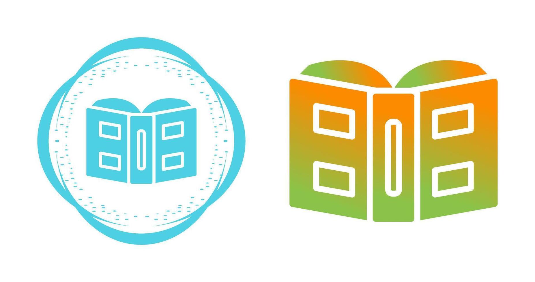 icono de vector de libro abierto