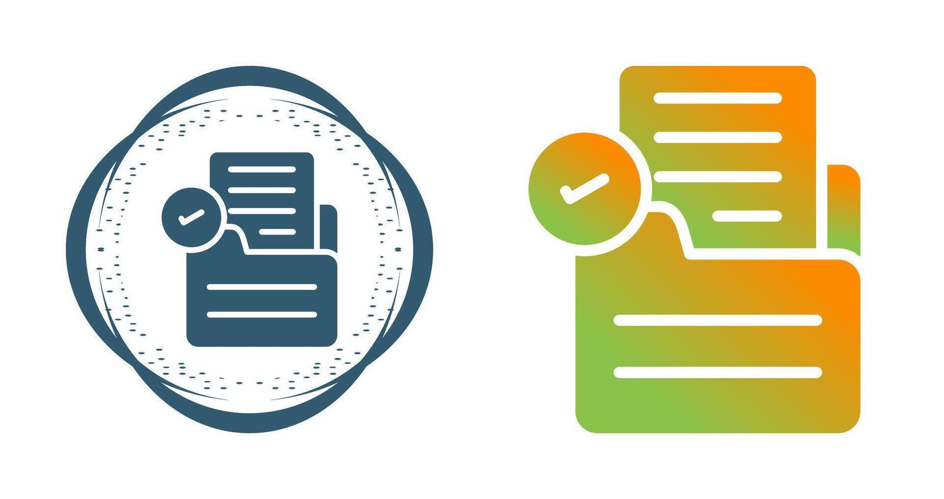 Document Check Vector Icon