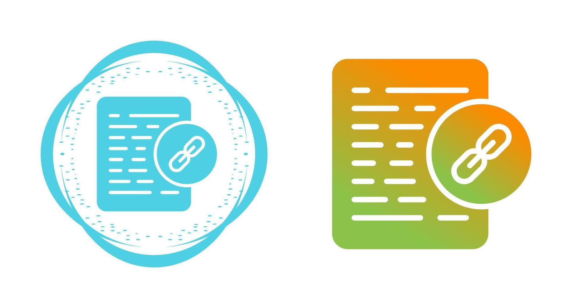 Document Link Vector Icon