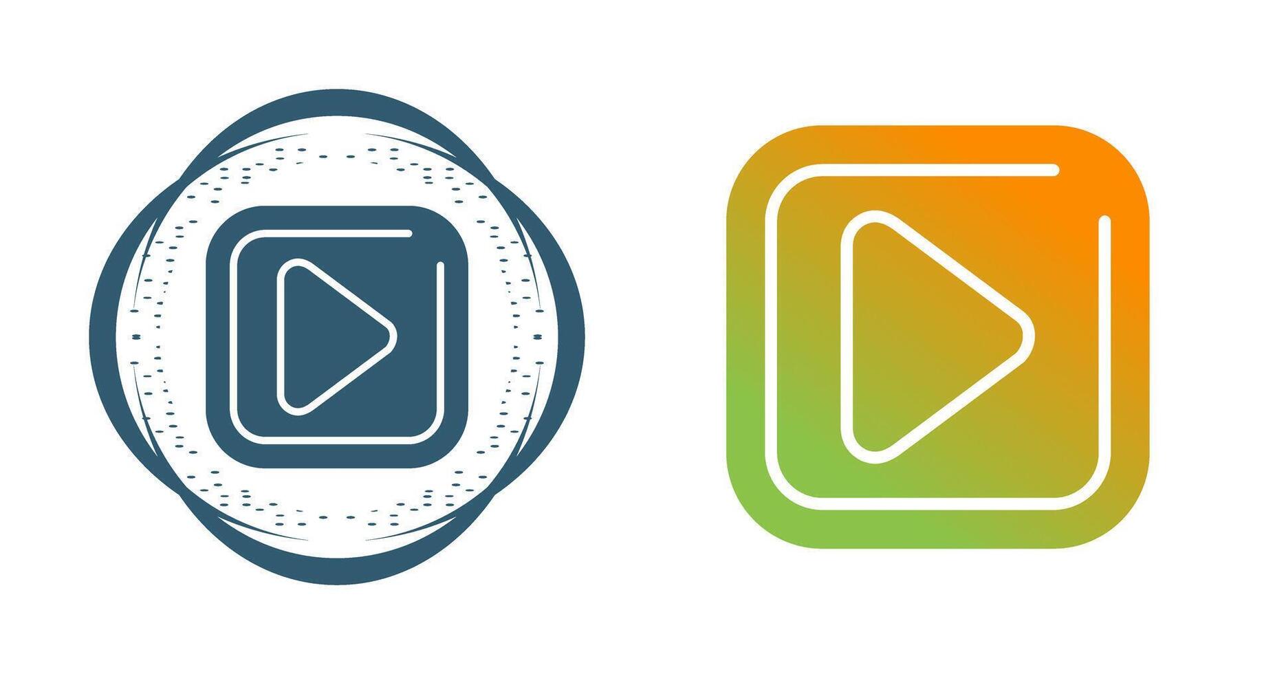 Play Sqaure Vector Icon