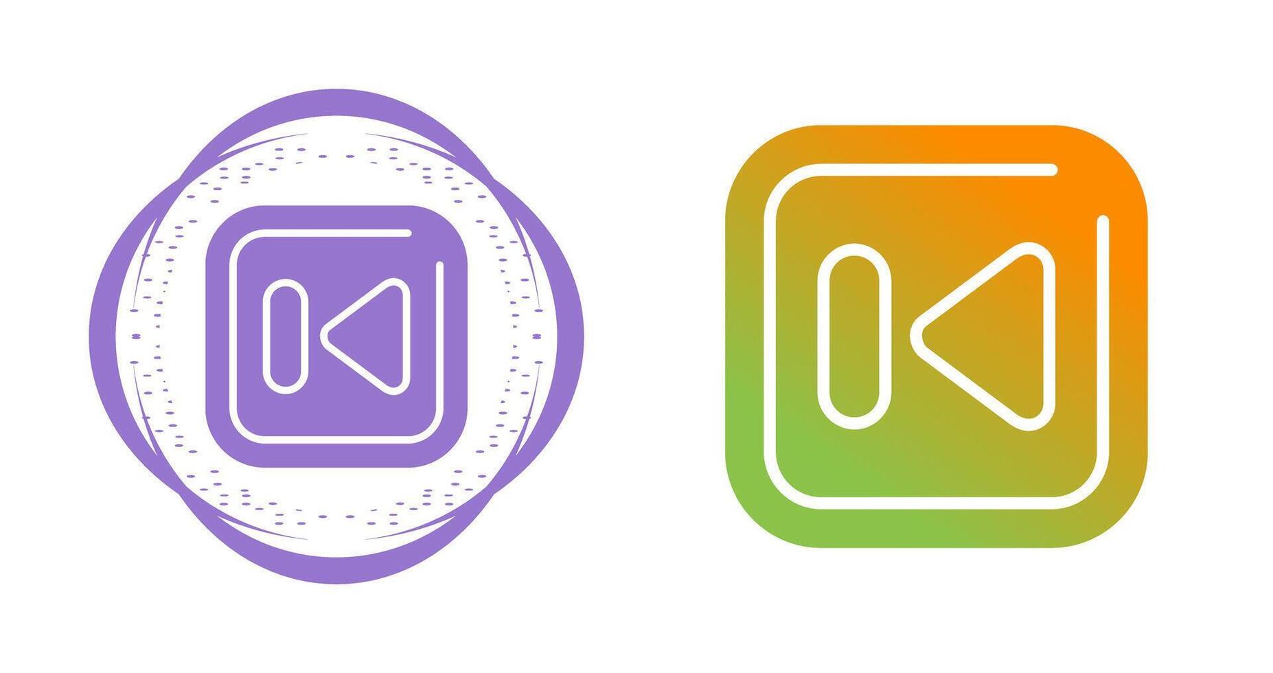 Previous Track Square Vector Icon