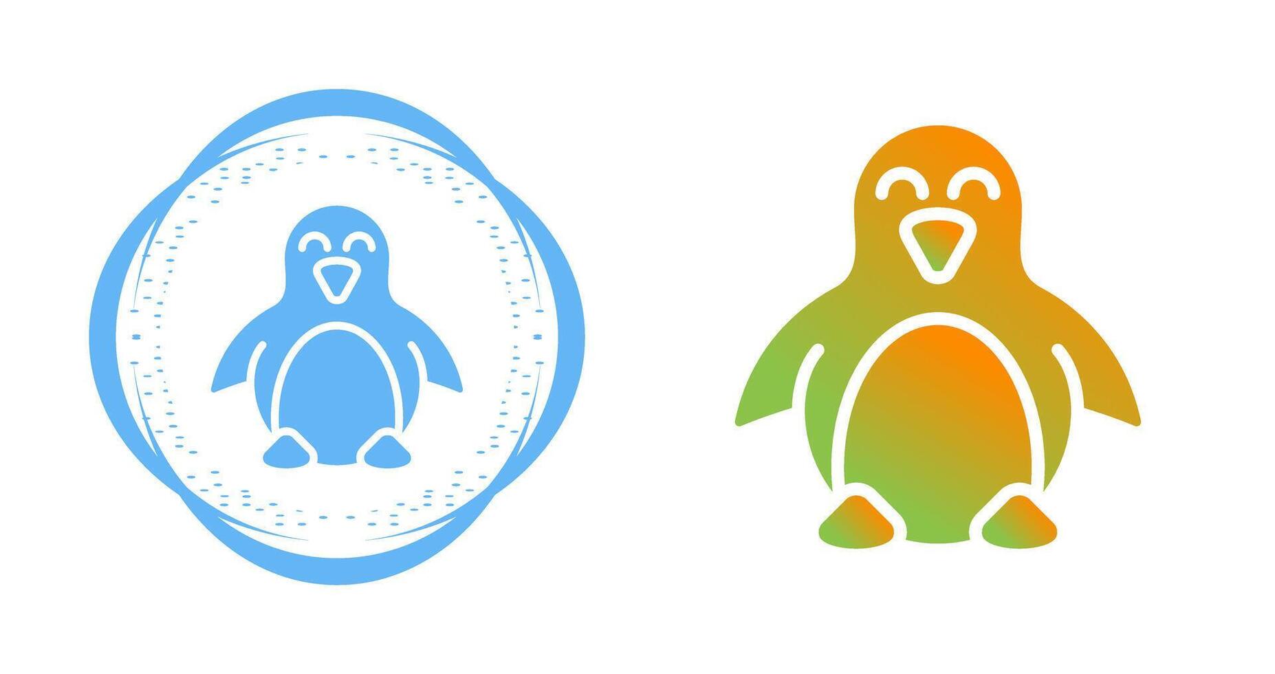 icono de vector de pingüino