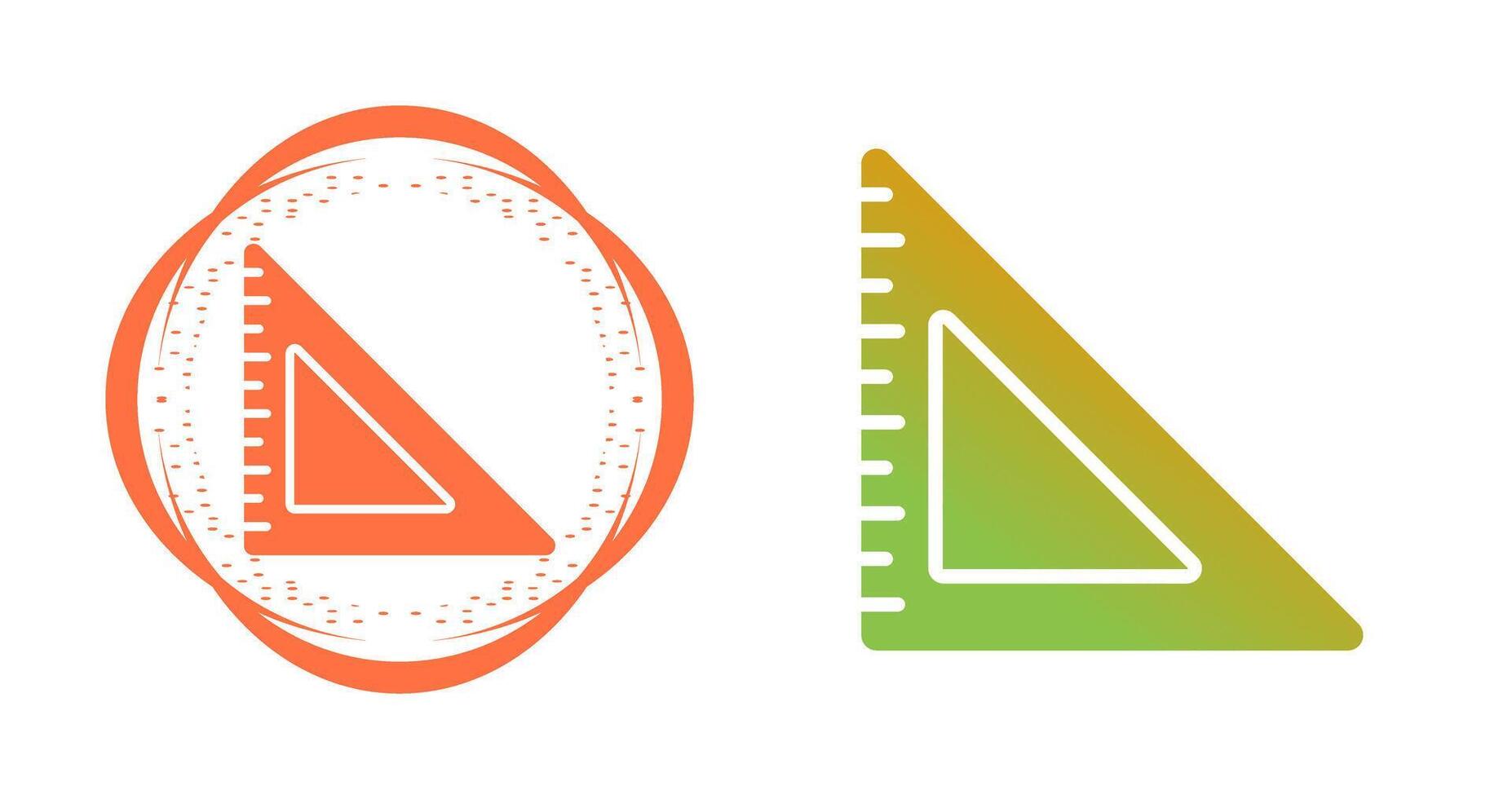 Triangular Ruler Vector Icon