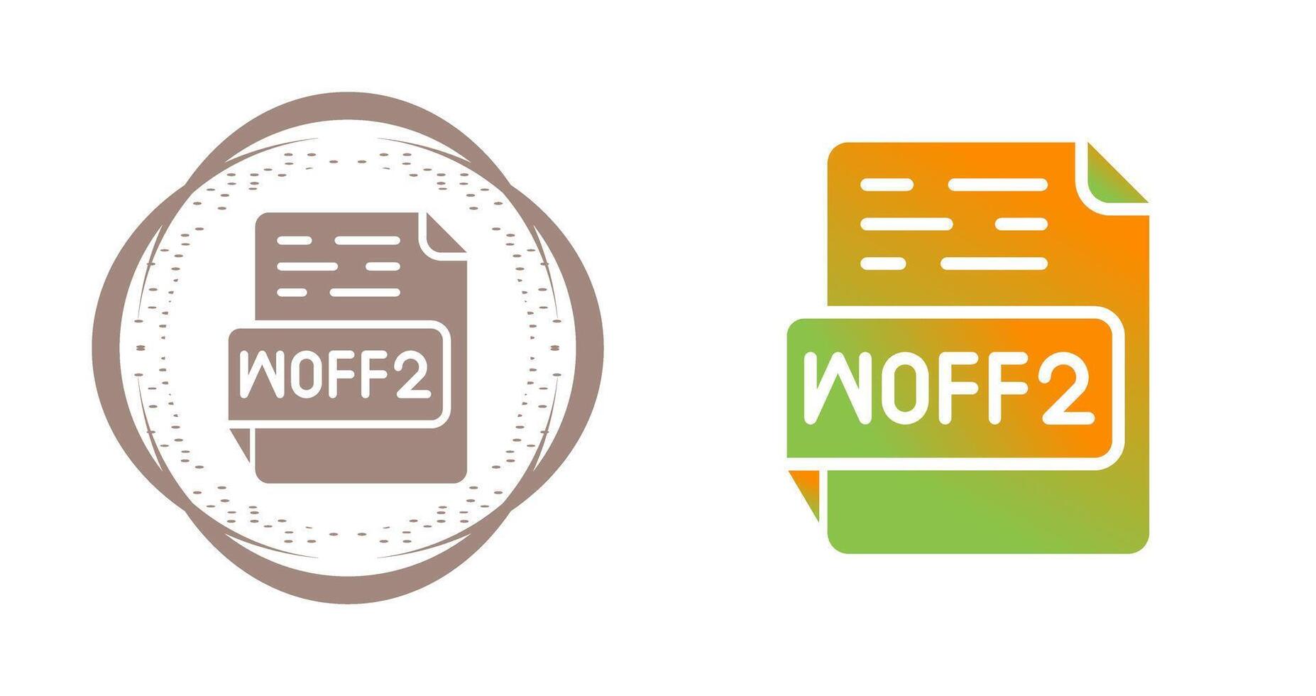 WOFF2 Vector Icon