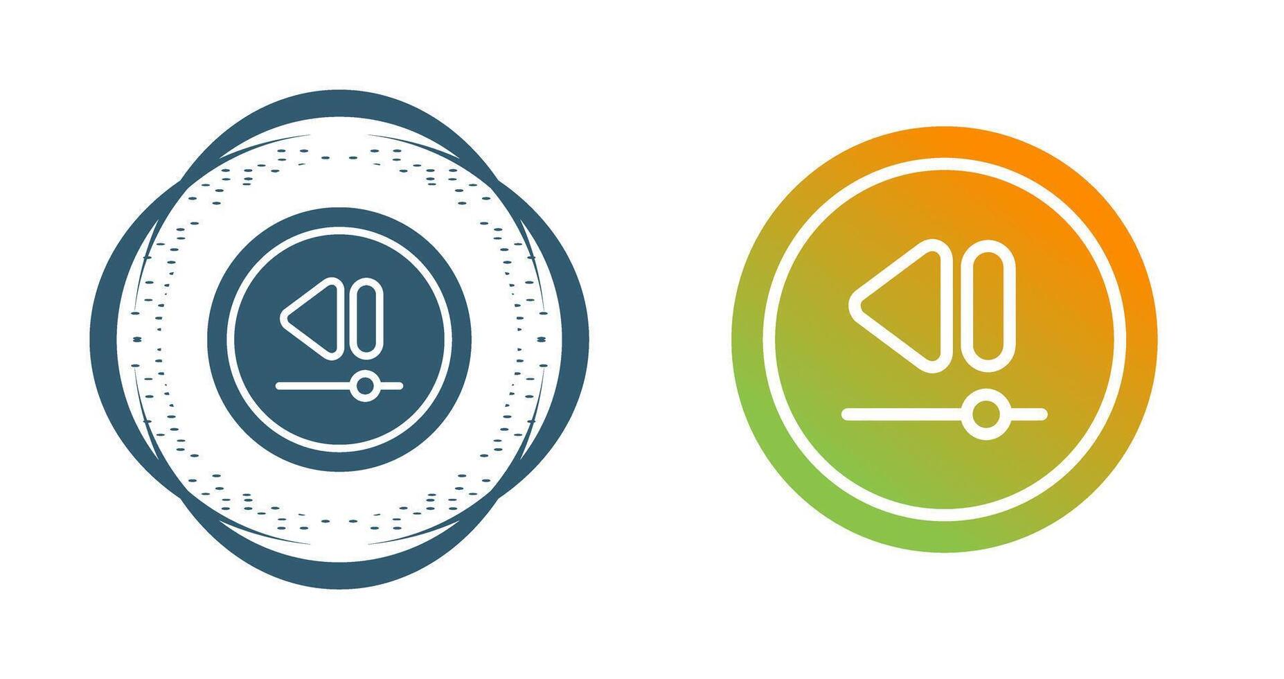 Video Rewind Button Vector Icon