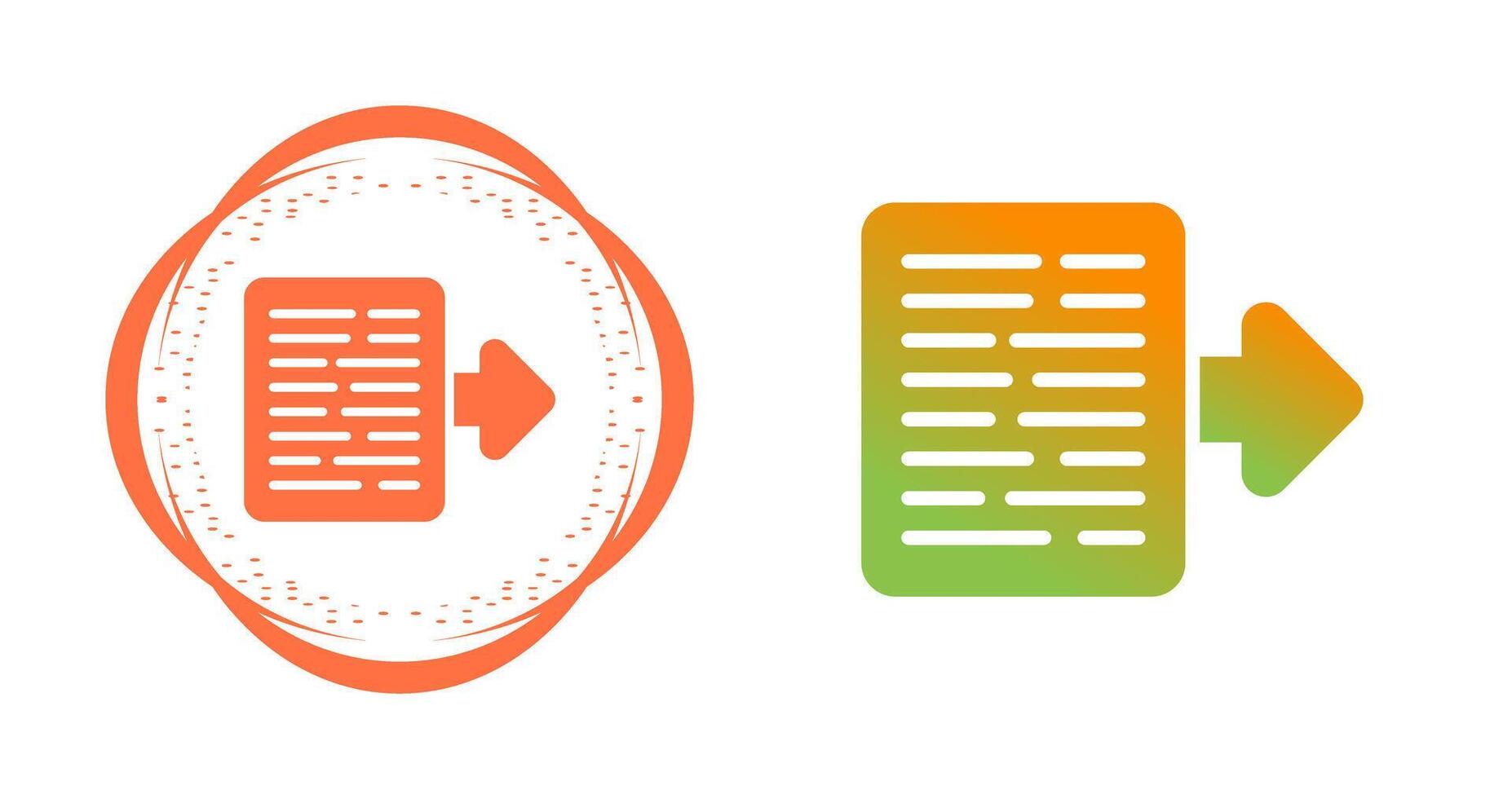 Document Export Vector Icon