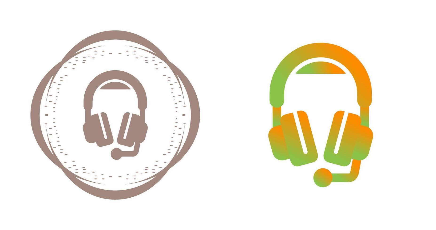 Headphones with Microphone Vector Icon