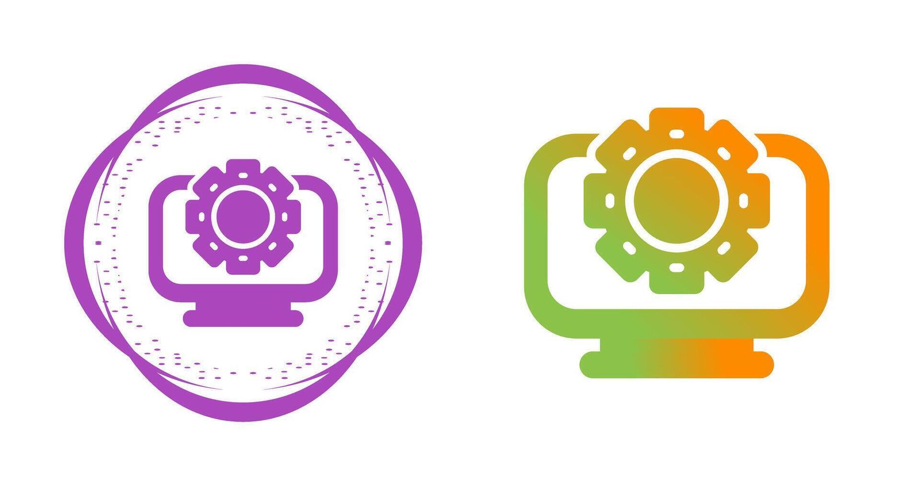 Desktop Computer Vector Icon