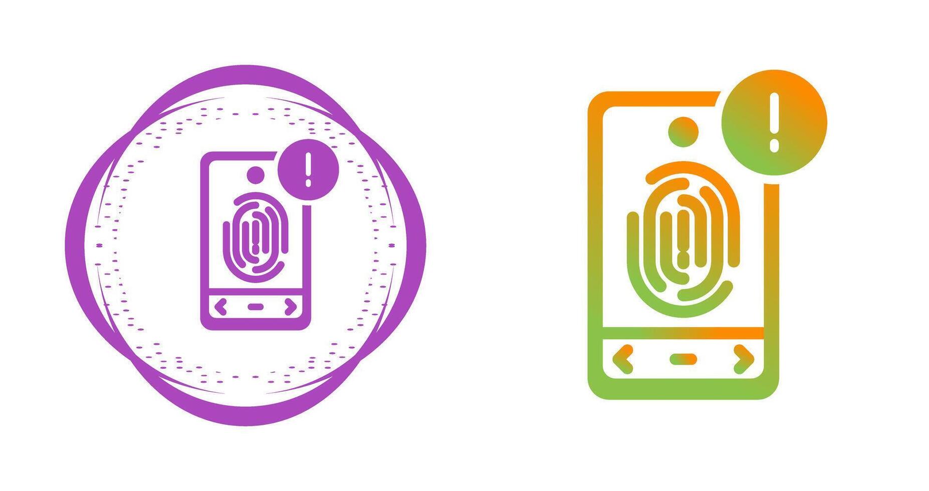 Biometric Identification Vector Icon