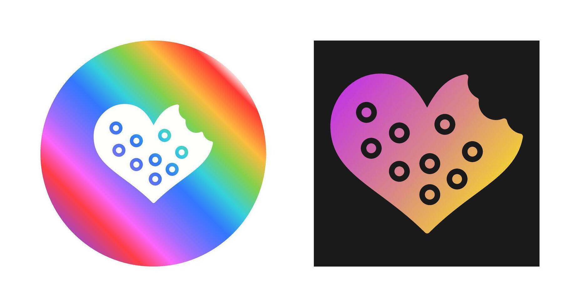 Heart shaped cookies Vector Icon