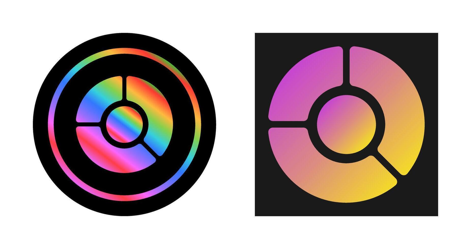 icono de vector de gráfico circular