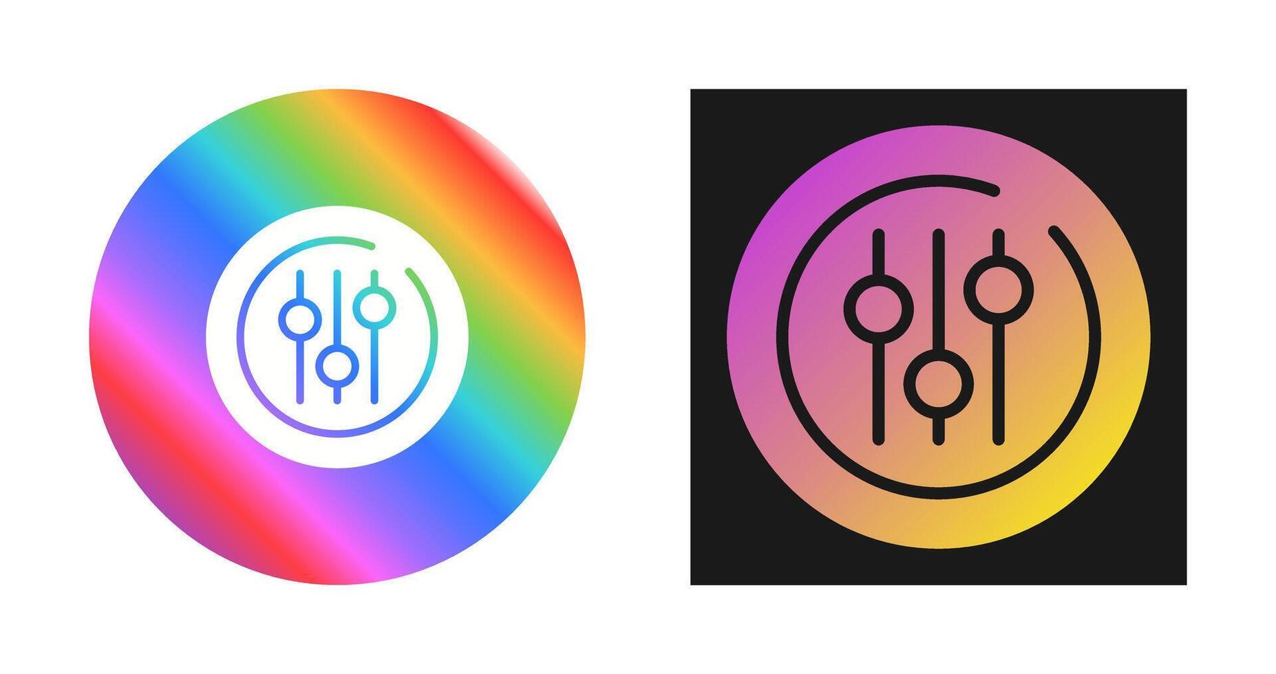 Audio Equalizer Circle Vector Icon