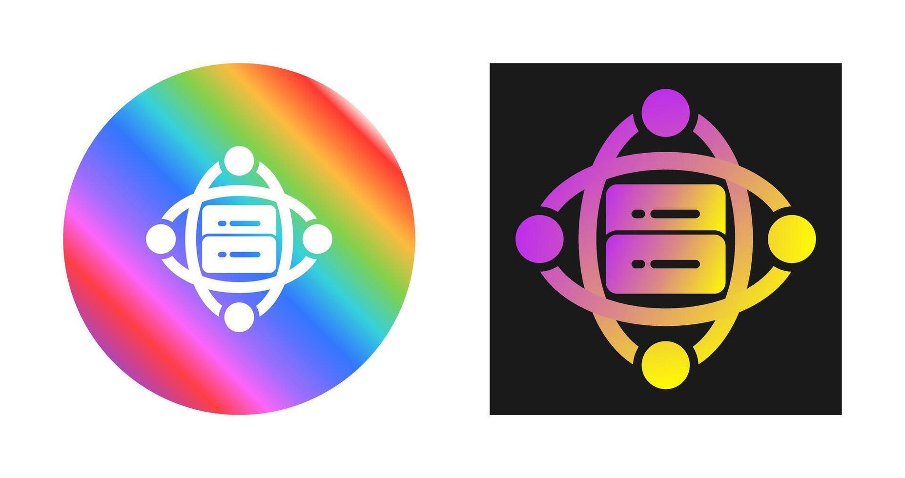 Cluster Server Vector Icon