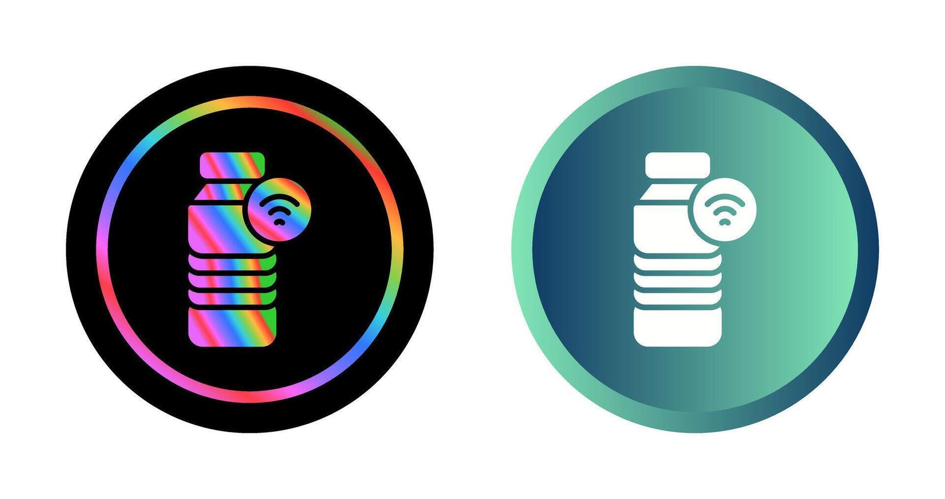 Fitness Smart Water Bottle Vector Icon