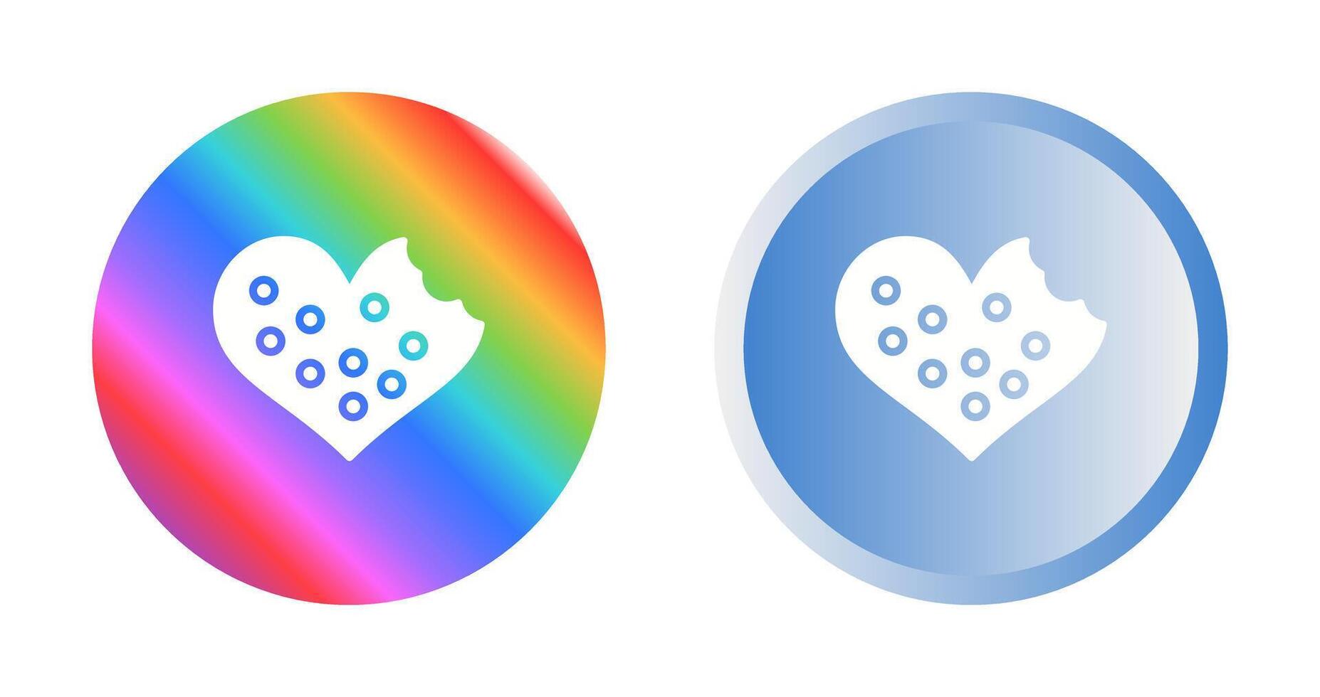 Heart shaped cookies Vector Icon