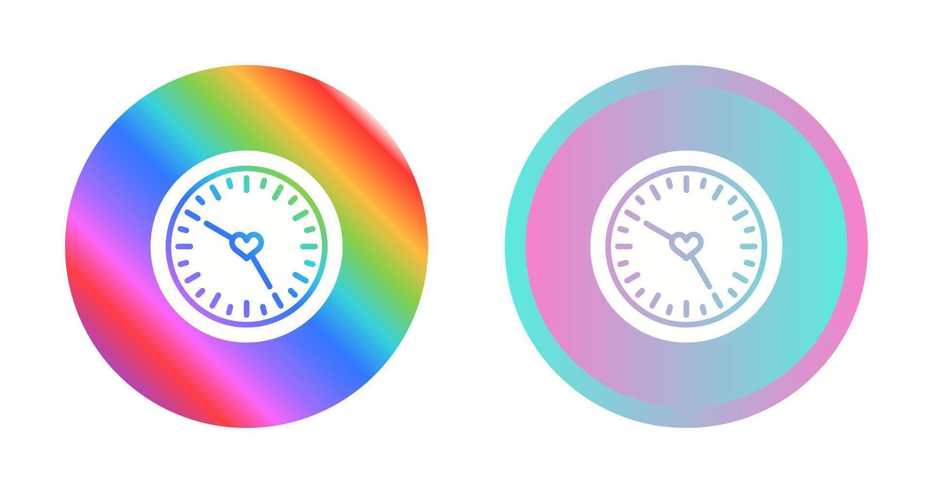 Love clock Vector Icon