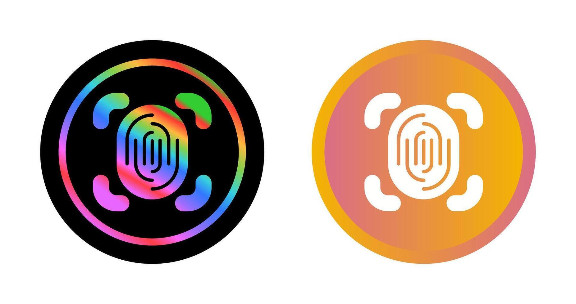 Fingerprint Scanner Vector Icon