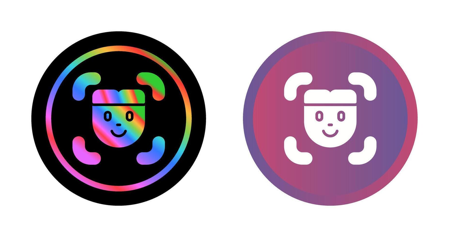 Facial Recognition Vector Icon