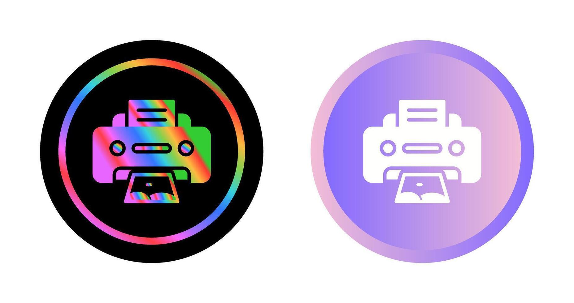 Photo Printer Vector Icon