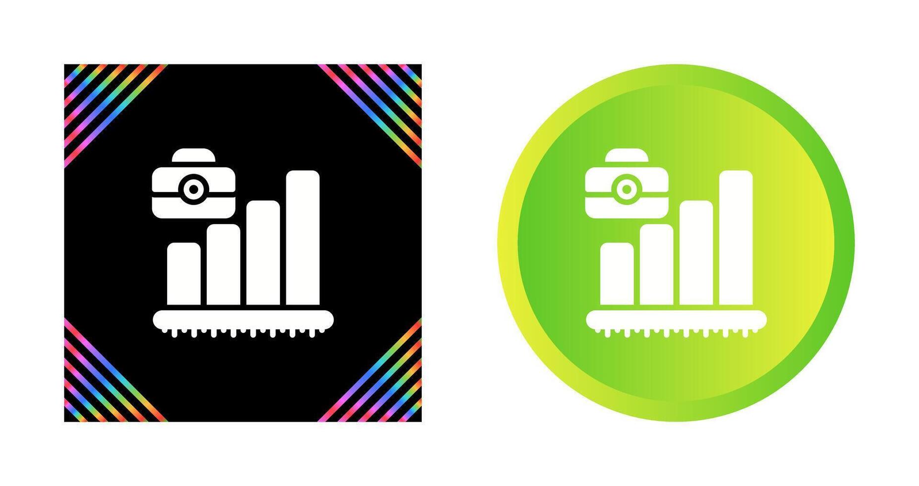 Briefcase with Chart Vector Icon