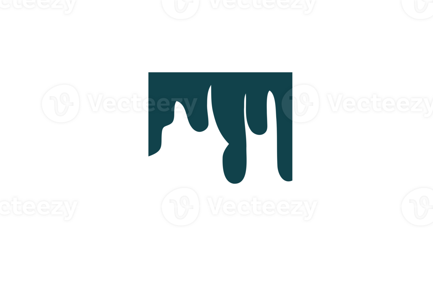 Melted wavy frame png