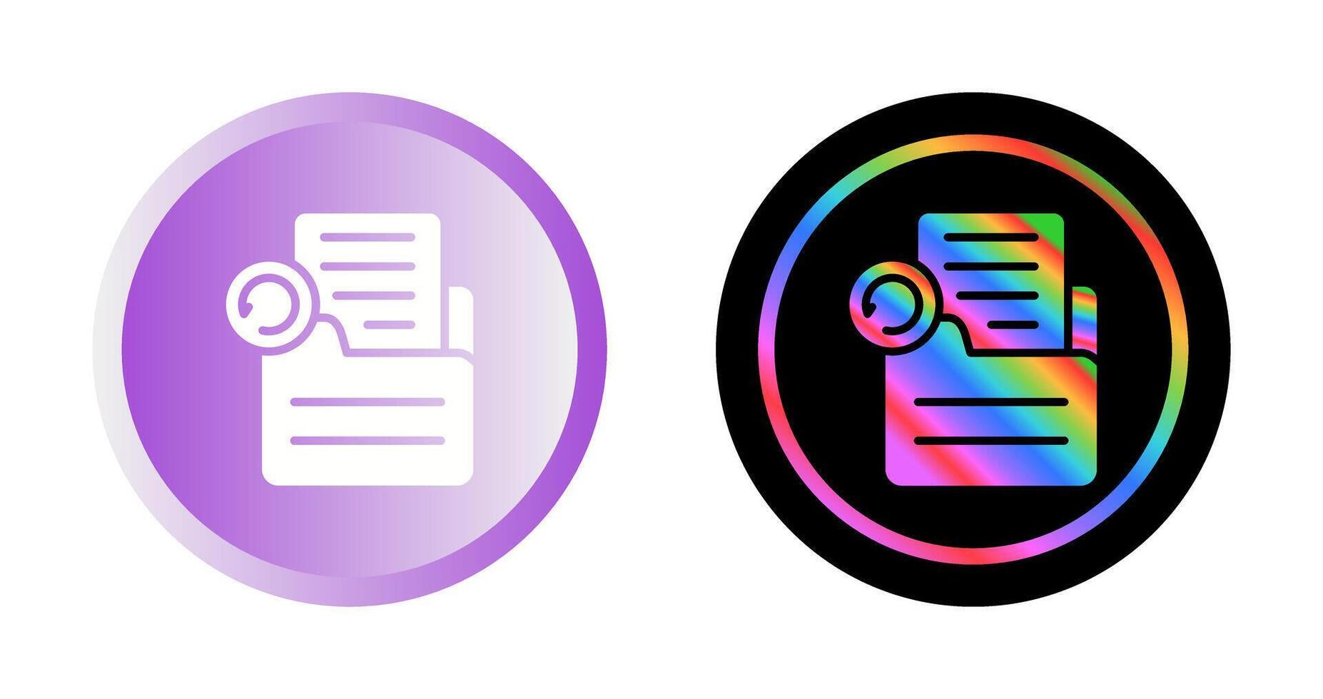 Document Undo Vector Icon