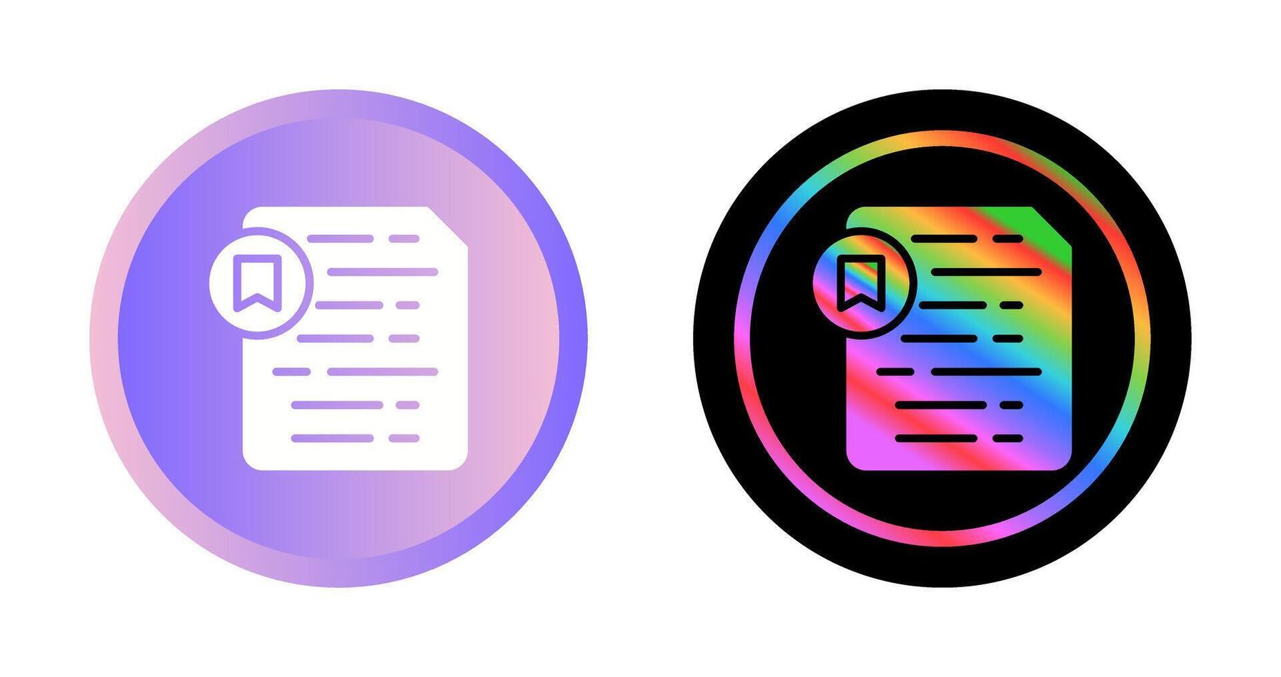 Document Insert Bookmark Vector Icon