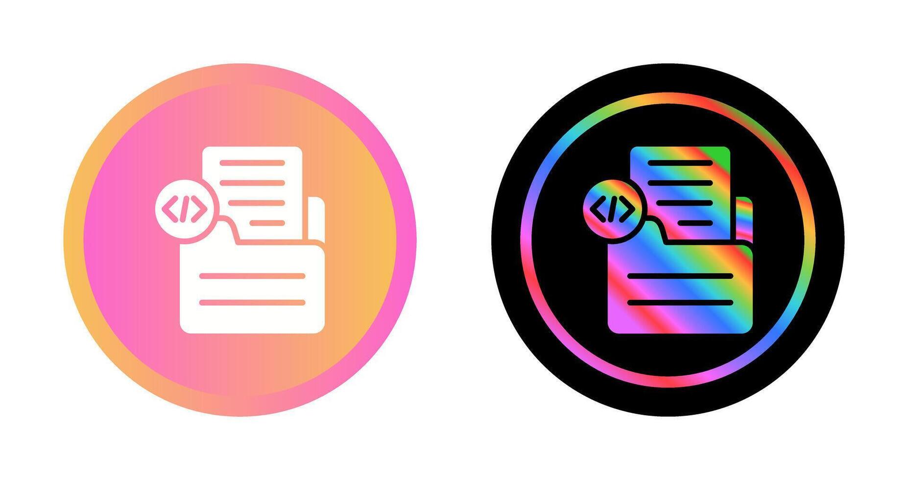 Document Insert Code Vector Icon