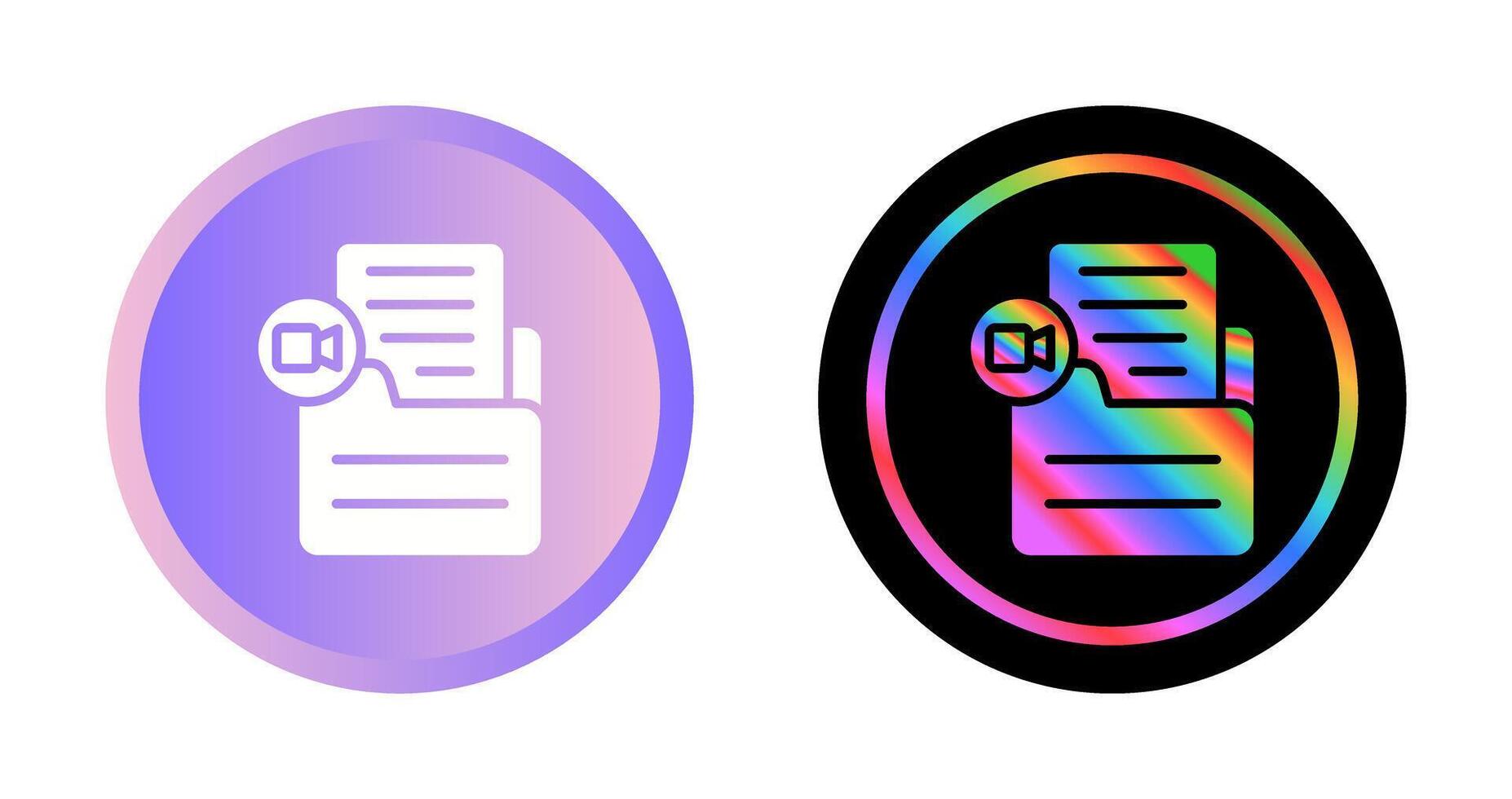 Document Insert Video Vector Icon