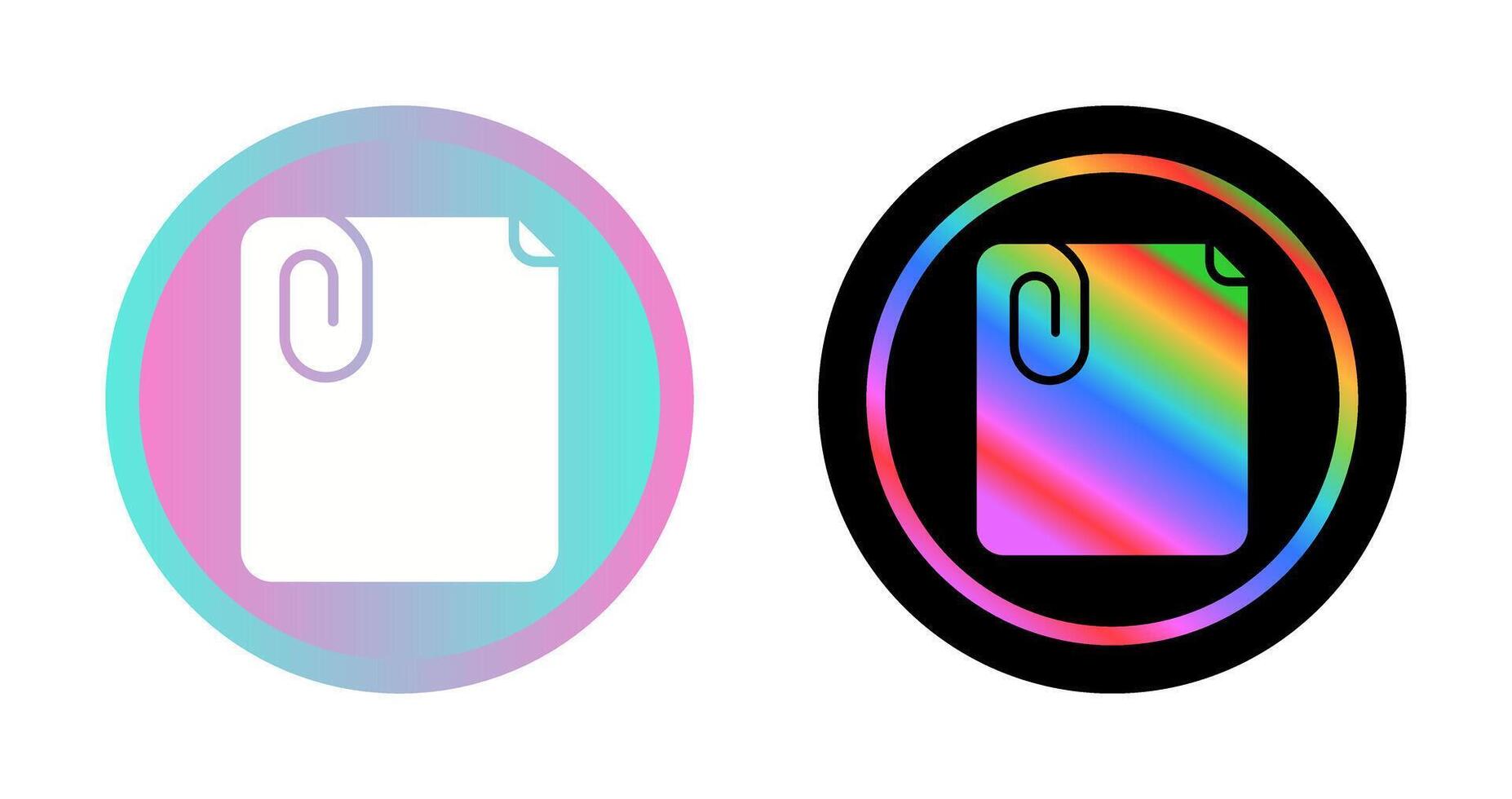 Paperclip with paper Vector Icon