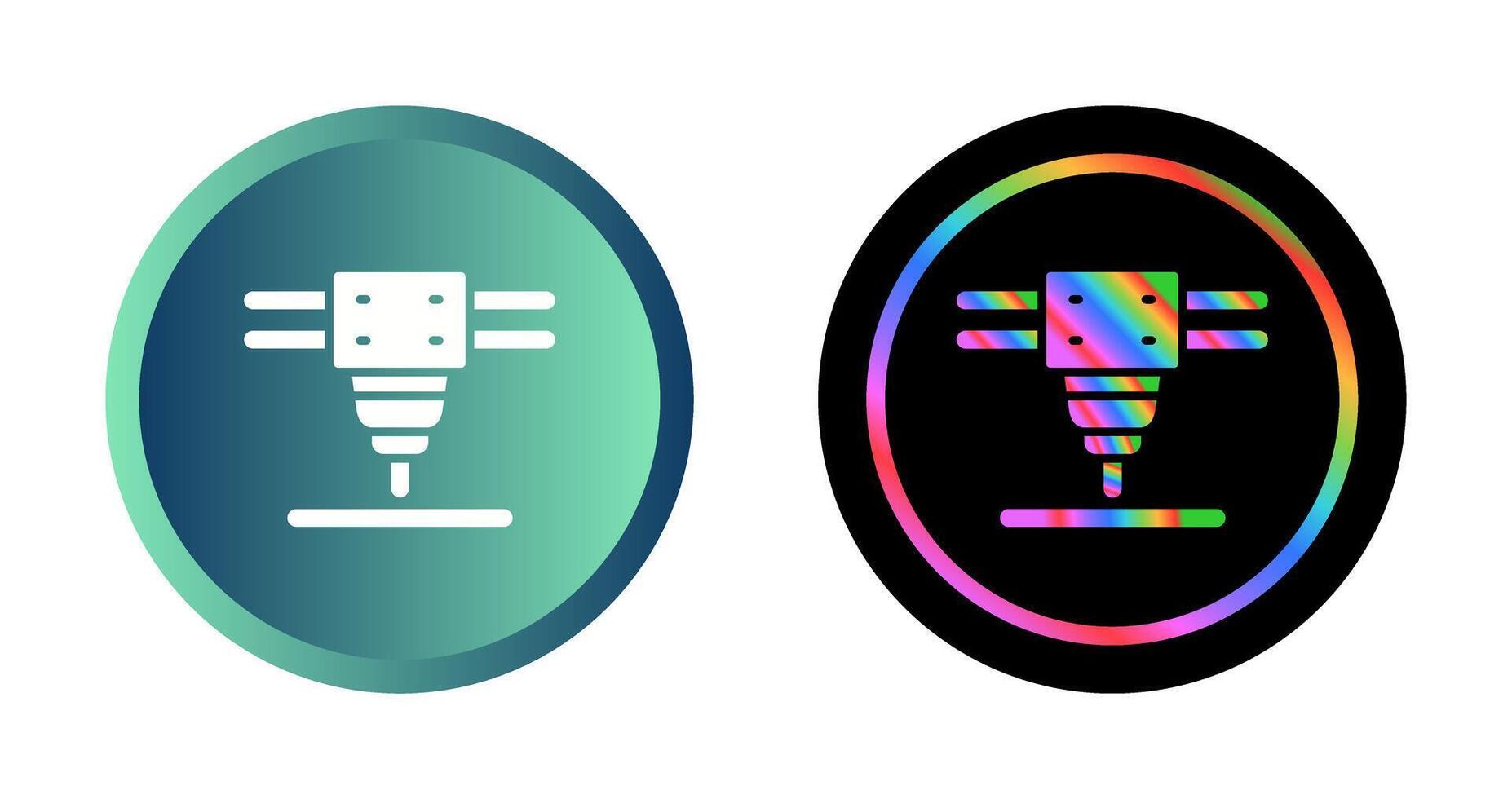 Laser Cutting Machine Vector Icon