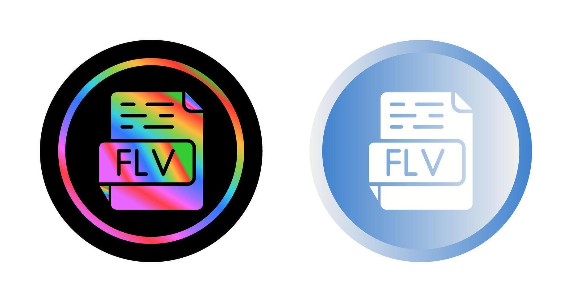 icono de vector de flv