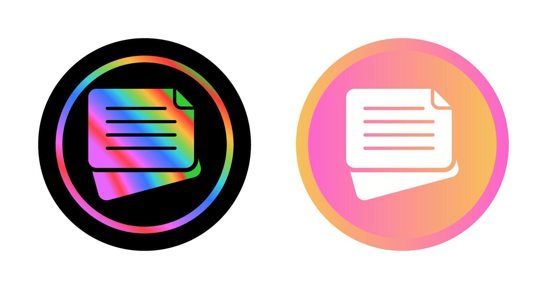 Sticky Note Vector Icon