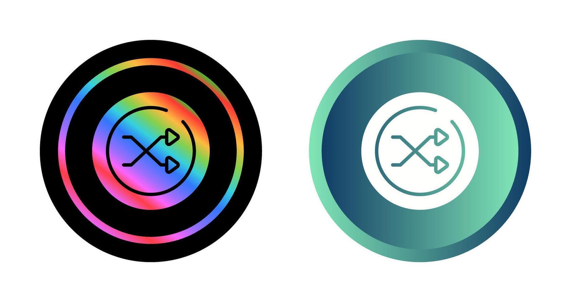 Shuffle Circle Vector Icon