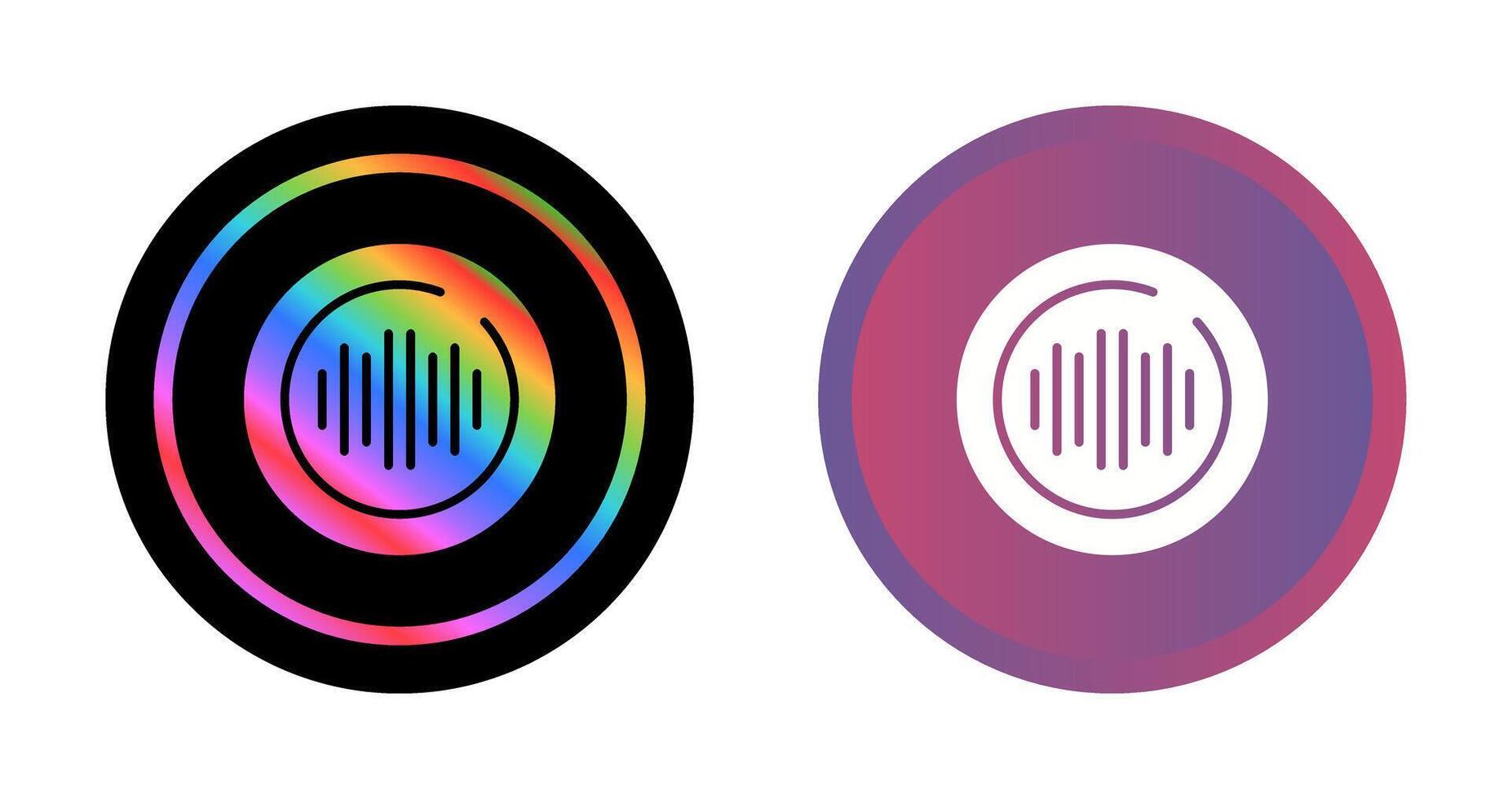 Audio Spectrum Circle Vector Icon