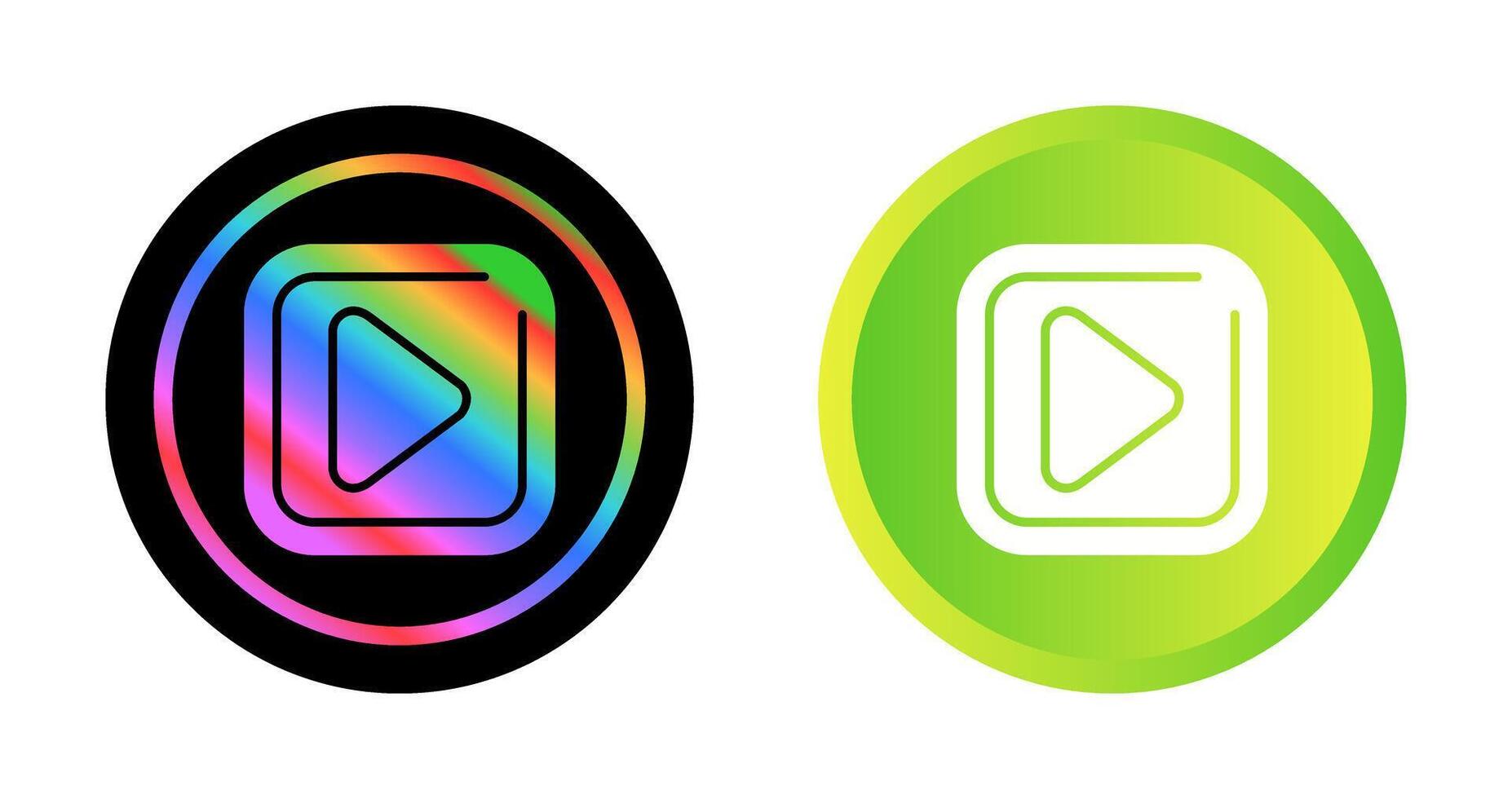 Play Sqaure Vector Icon