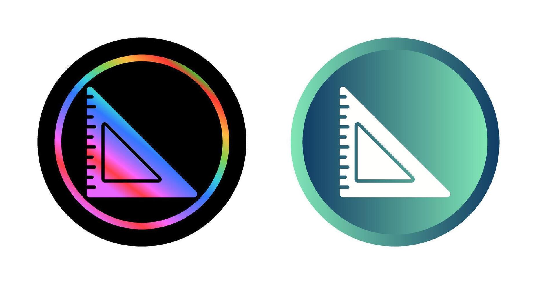 Triangular Ruler Vector Icon