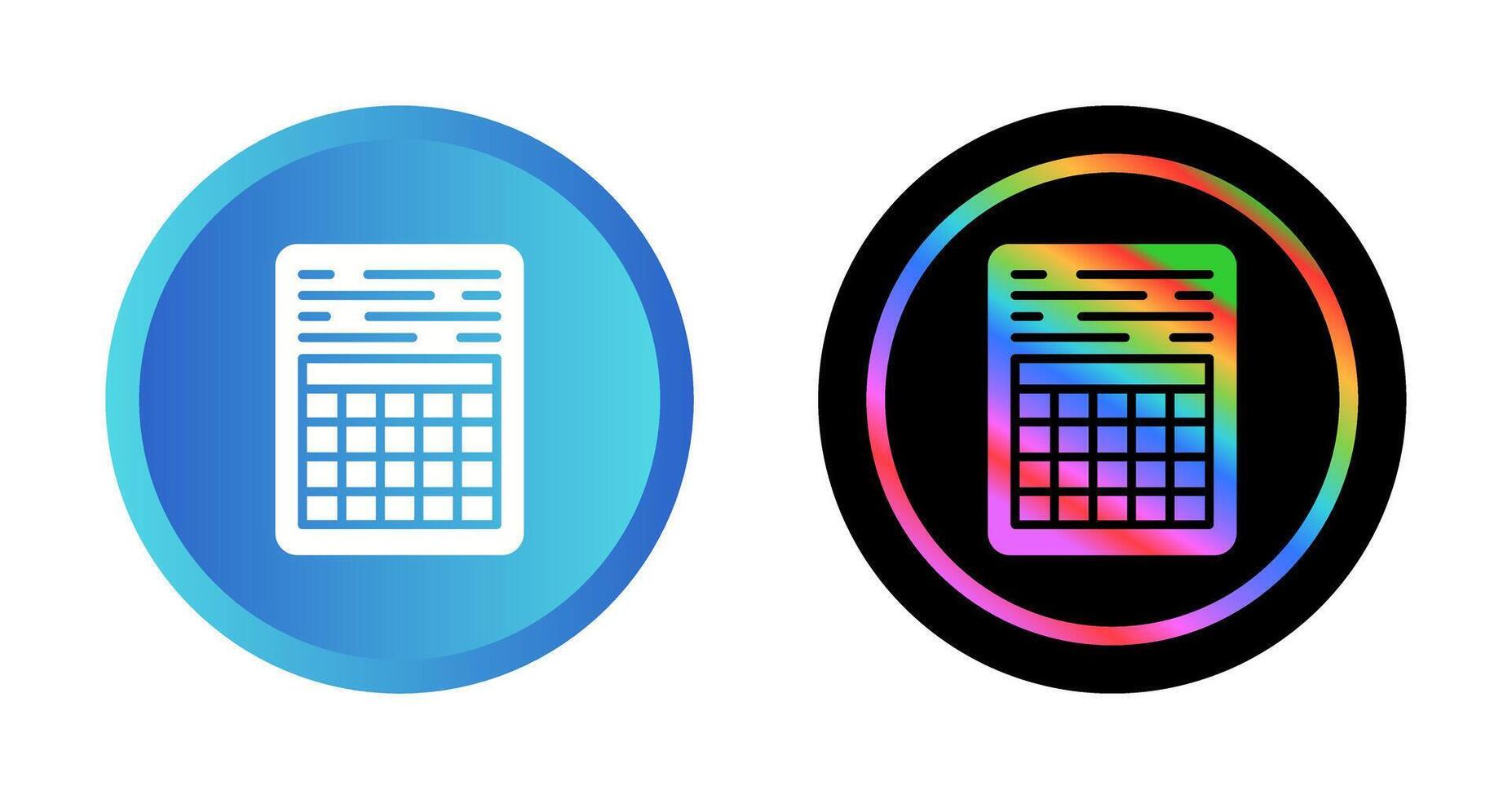 Table Vector Icon