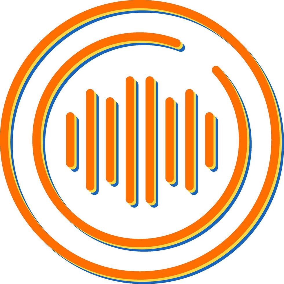 Audio Spectrum Circle Vector Icon