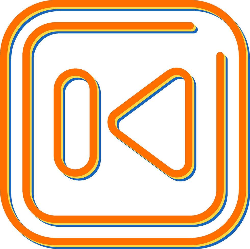 Previous Track Square Vector Icon