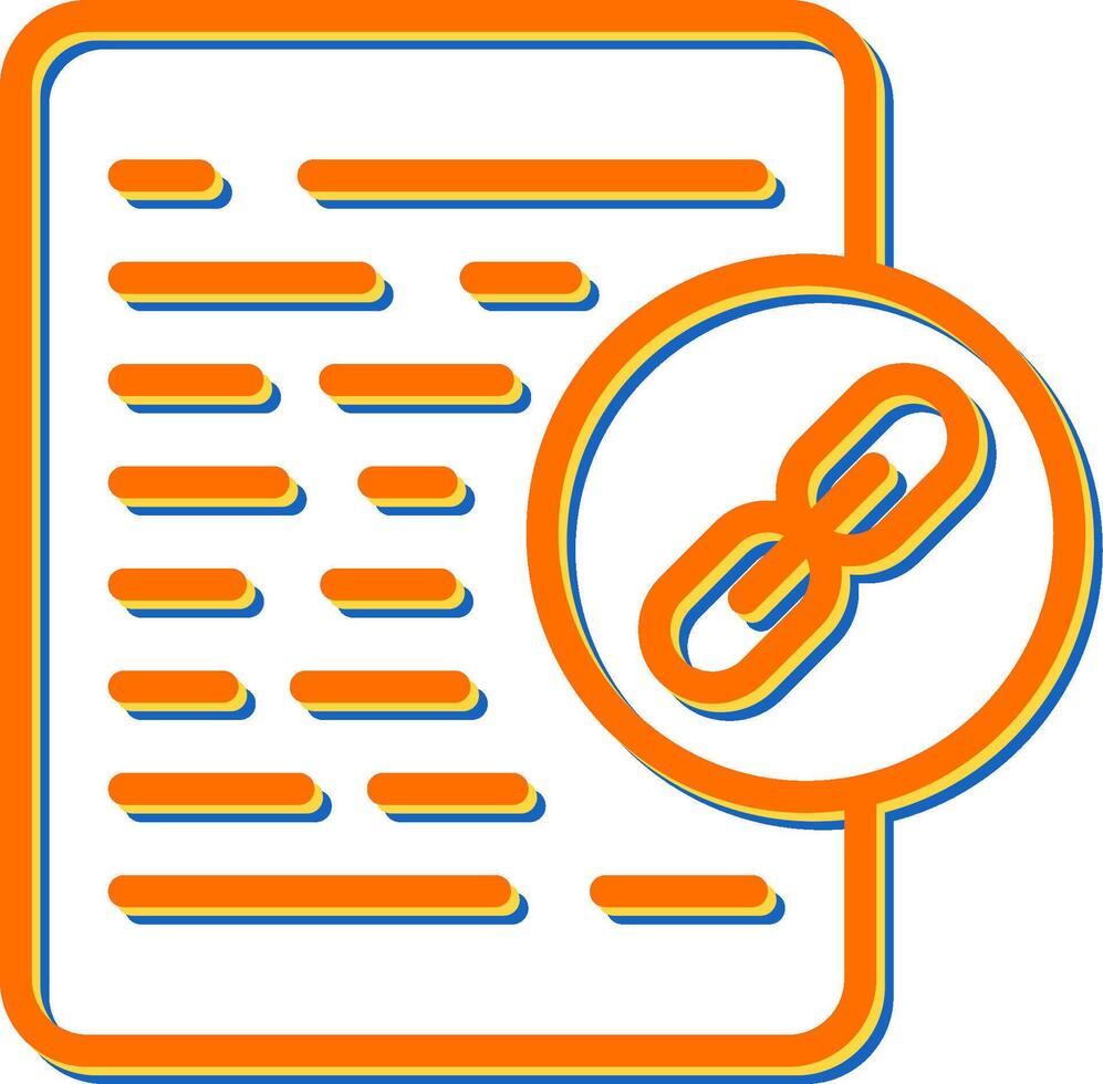 Document Link Vector Icon