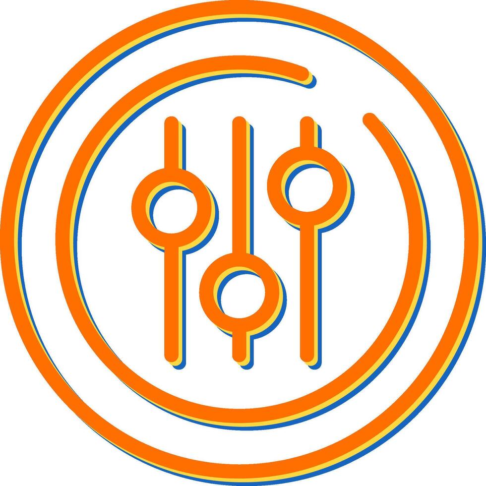 Audio Equalizer Circle Vector Icon